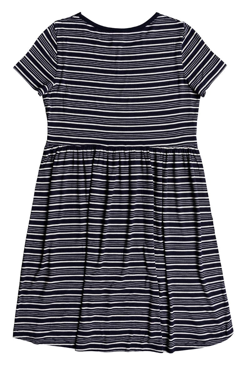 Fame For Glory Stripe T-Shirt Dress, Alternate, color, DRESS BLUES HORIZONTAL STRIPES