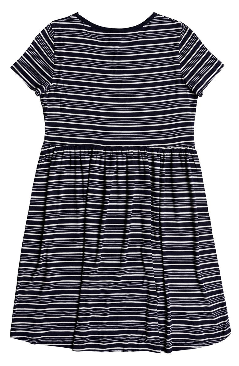Roxy Fame For Glory Stripe T-Shirt Dress, Alternate, color, 