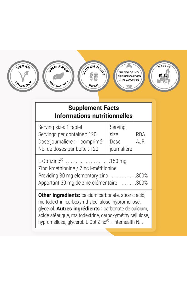 SuperSmart L-OptiZinc 30mg per Day, Alternate, color, NO COLOR