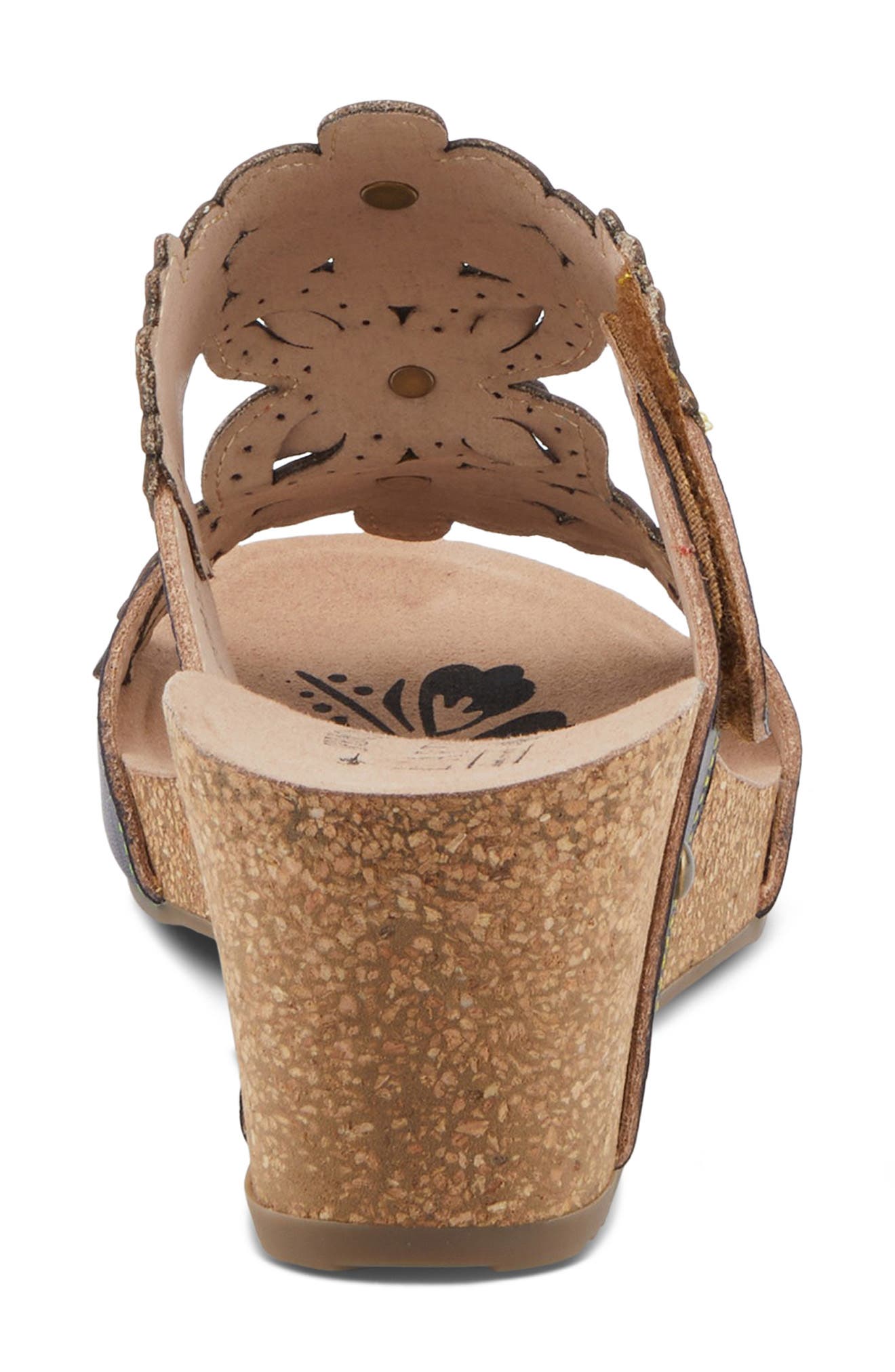 Prettypetals Platform Wedge Slide Sandal, Alternate, color, NAVY MULTI