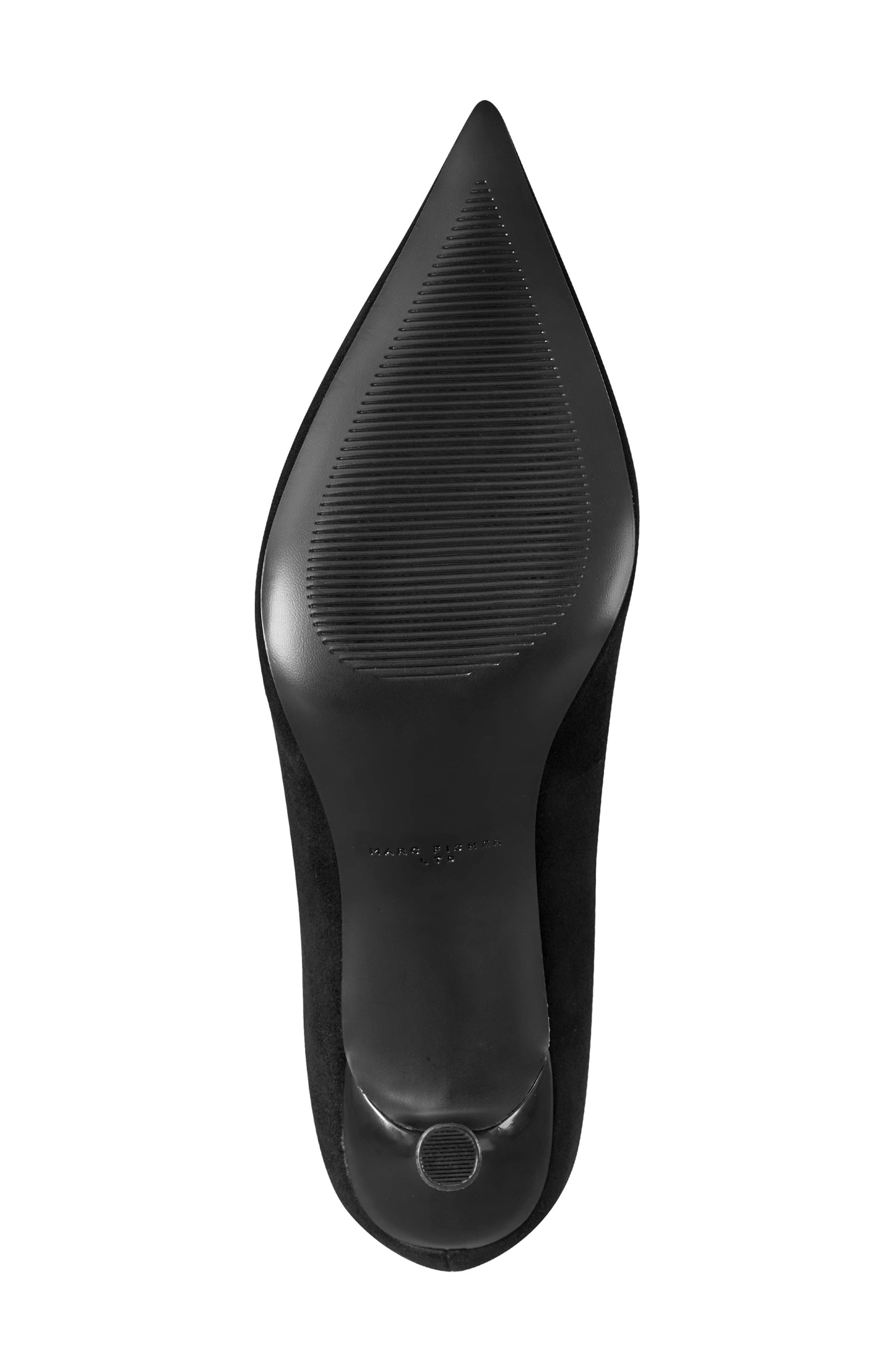Rinnie Pointed Toe Pump, Alternate, color, BLACK SUEDE
