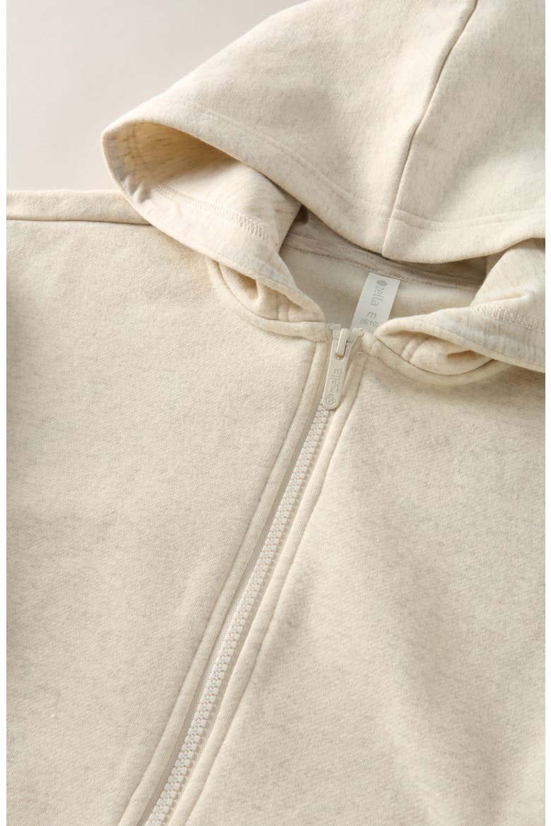 Kids' Cozy Fleece Full Zip Hoodie, Alternate, color, BEIGE SAND HEATHER