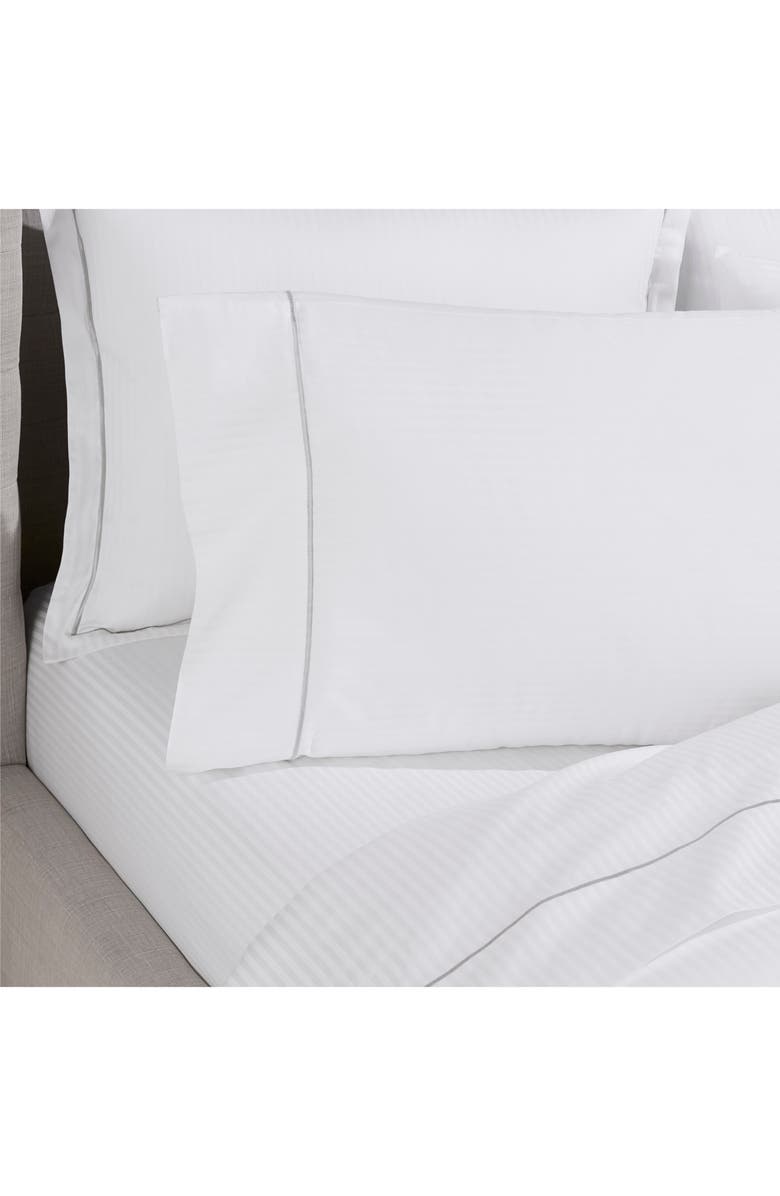 Boll & Branch Signature Embroidered Stripe Sheet Set, Alternate, color,