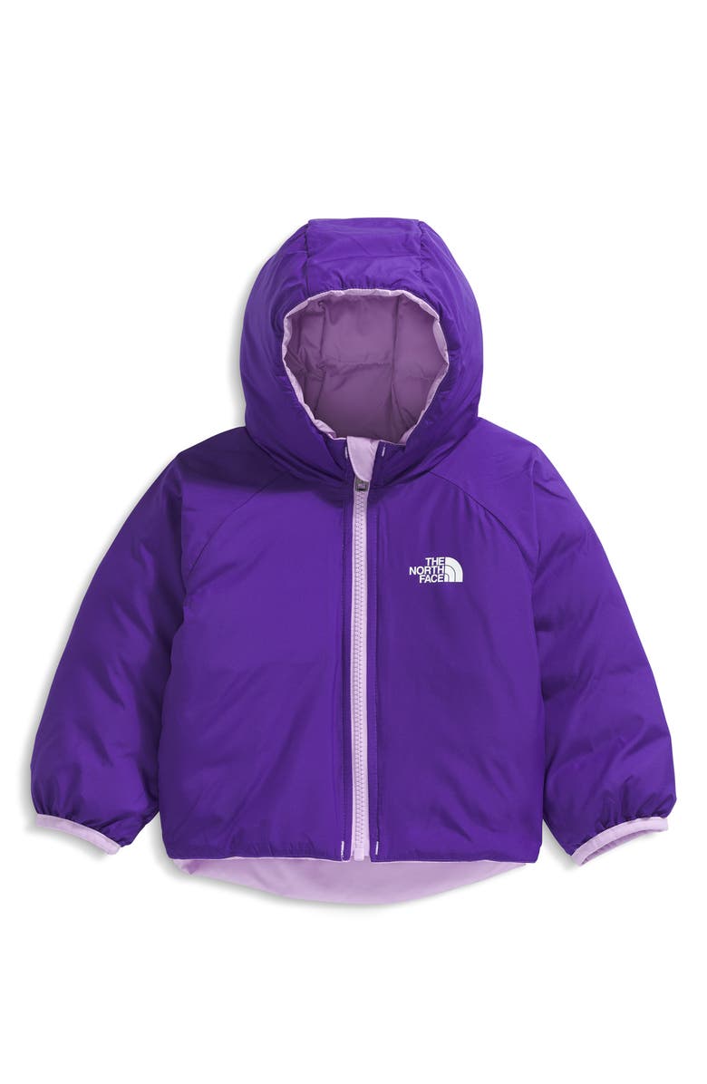 The North Face Kids' Perrito Reversible Water Repellent Hooded Jacket, Alternate, color, Lite Lilac