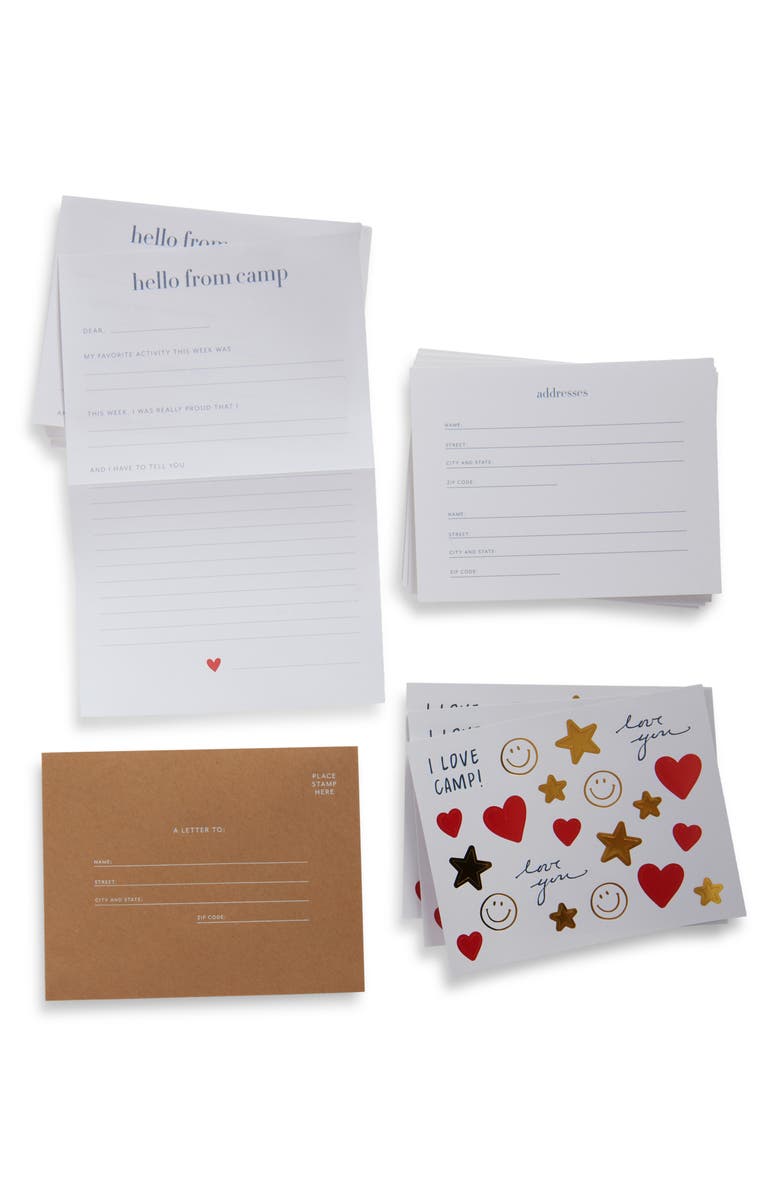 Sugar Paper Camp Notes Set of 12 Notecards & Envelopes, Alternate, color, White