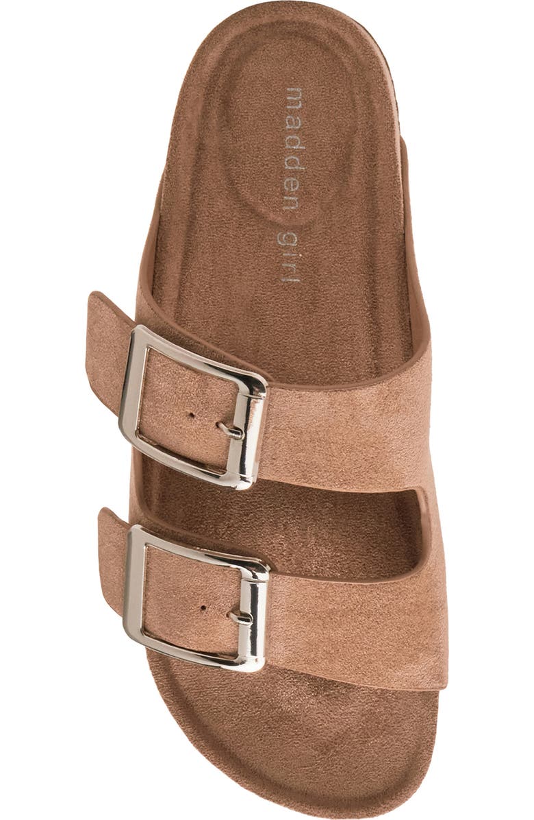 Madden Girl Bodiee Slide Sandal, Alternate, color, Sand Fab