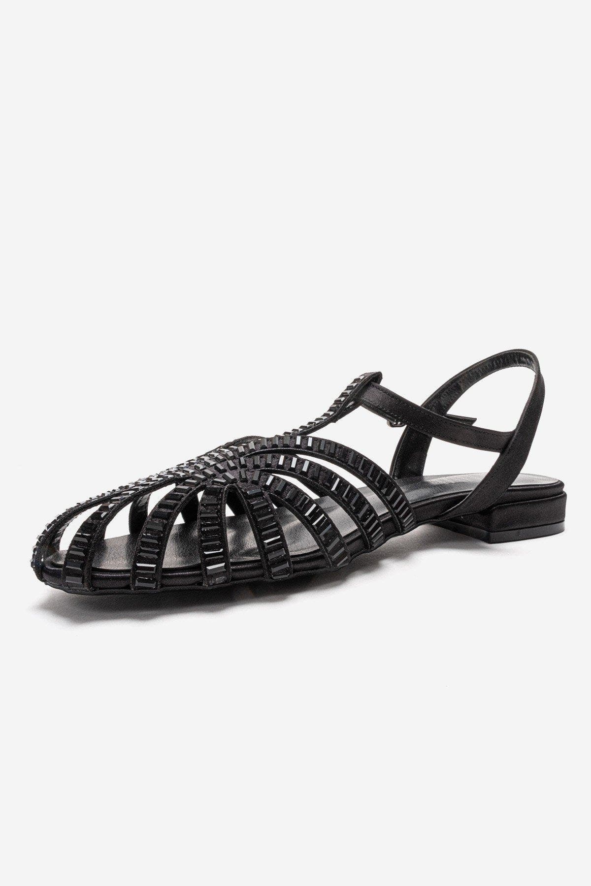 Lavina Embellished Sandal, Alternate, color, Black