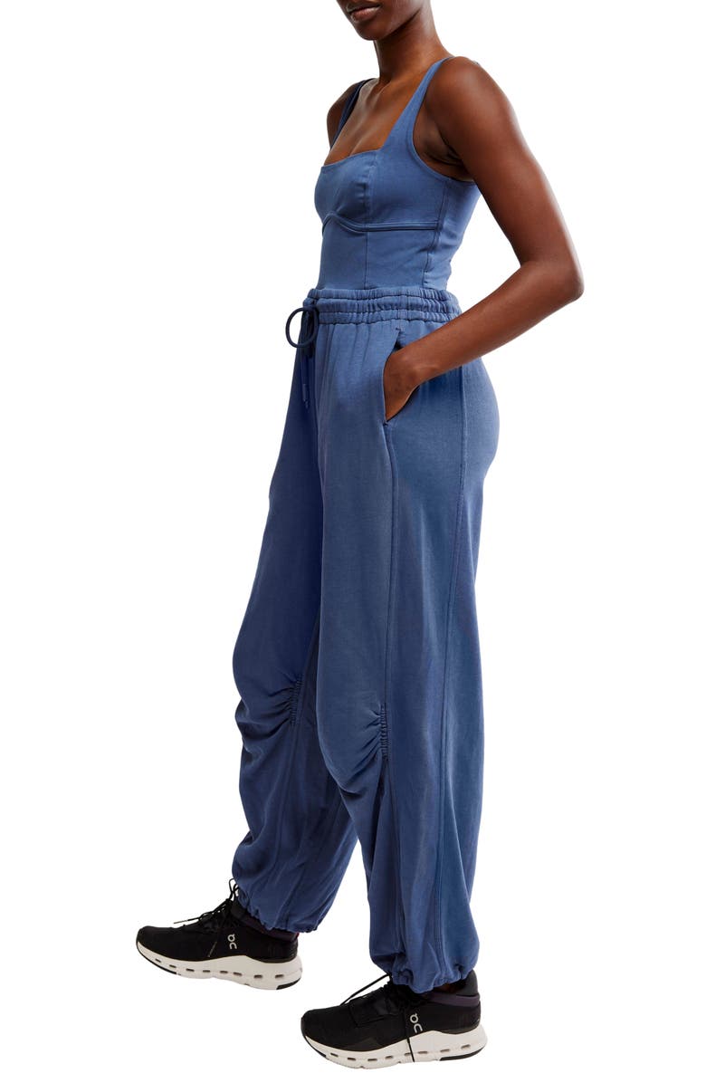 FP Movement by Free People FP Movement Inbound Stretch Cotton Jumpsuit, Alternate, color, Midnight Navy