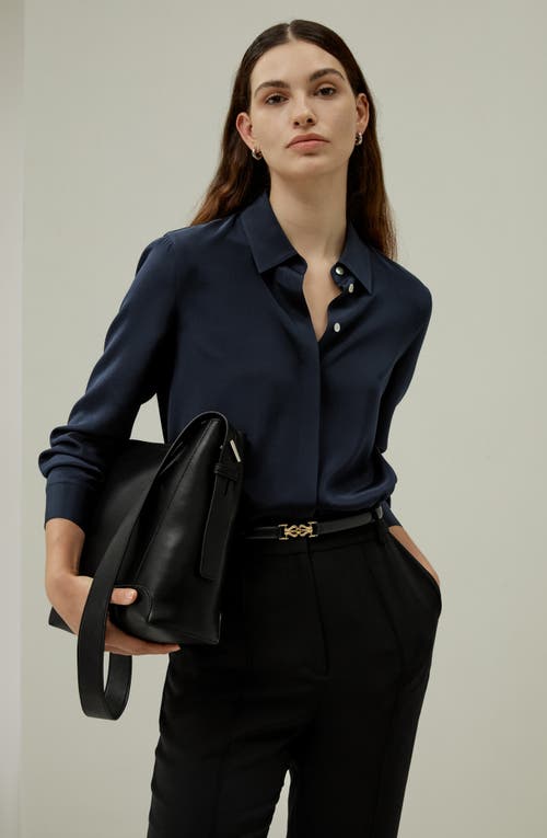LILYSILK LILYSILK GRACEFUL BUTTON UP SILK BLOUSE 