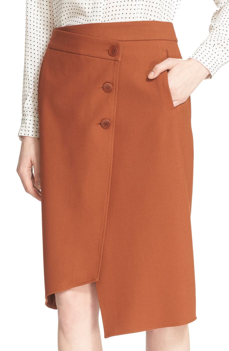 Tibi Asymmetrical Wrap Skirt, Alternate, color, 