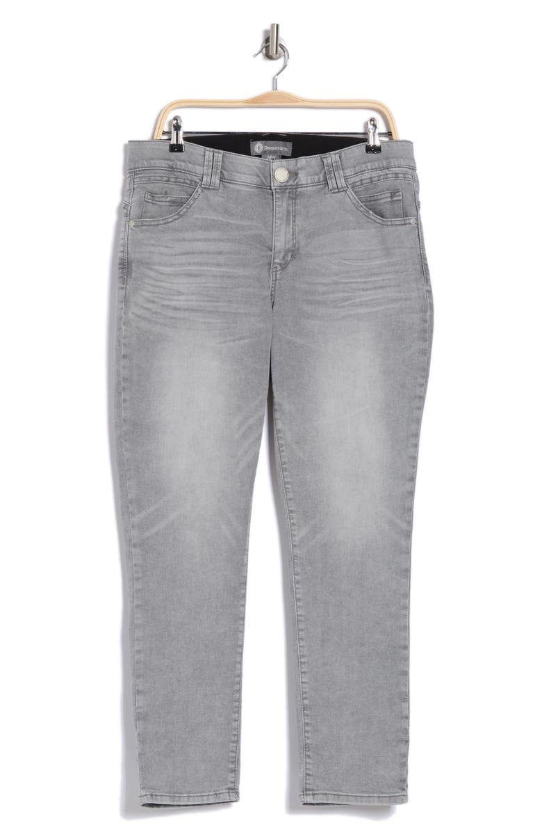 Democracy Ankle Skimmer Roll Cuff Jeans, Alternate, color, Light Grey Artisinal