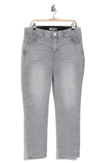 Democracy Ankle Skimmer Roll Cuff Jeans In Light Grey Artisinal