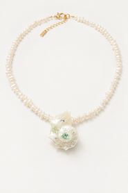 Adorn by Alexandra Riley The Sirena Freshwater Pearl & Conch Shell Pendant Necklace