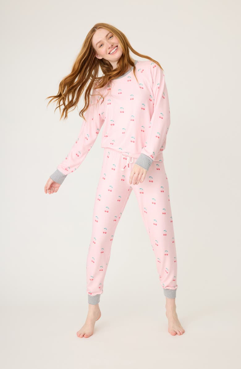 PJ Salvage Life Is Sweet Brushed Jersey Pajamas, Alternate, color,