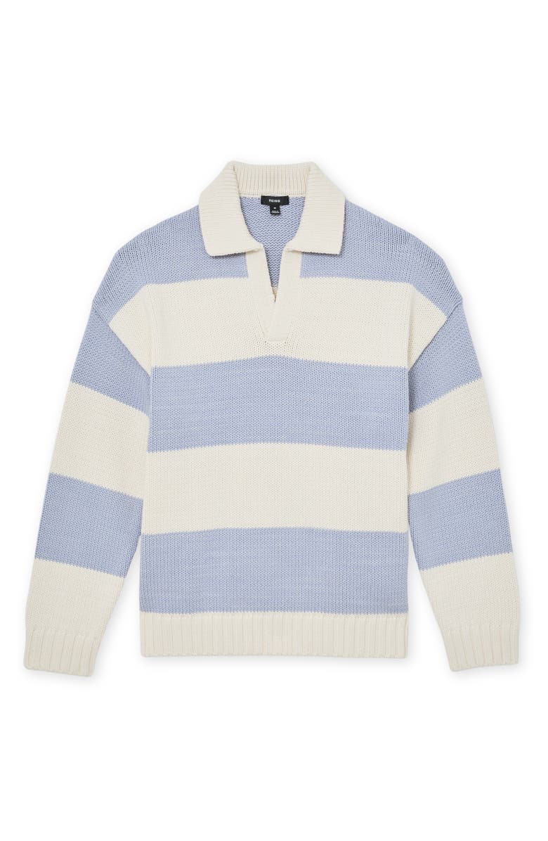 Reiss Winger Johnny Collar Sweater, Alternate, color, White/ Soft Blue