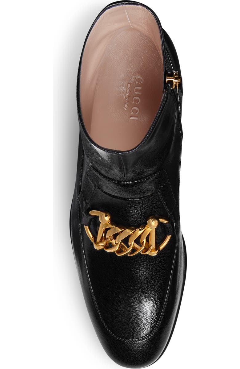 Gucci Chain Loafer Bootie, Alternate, color,