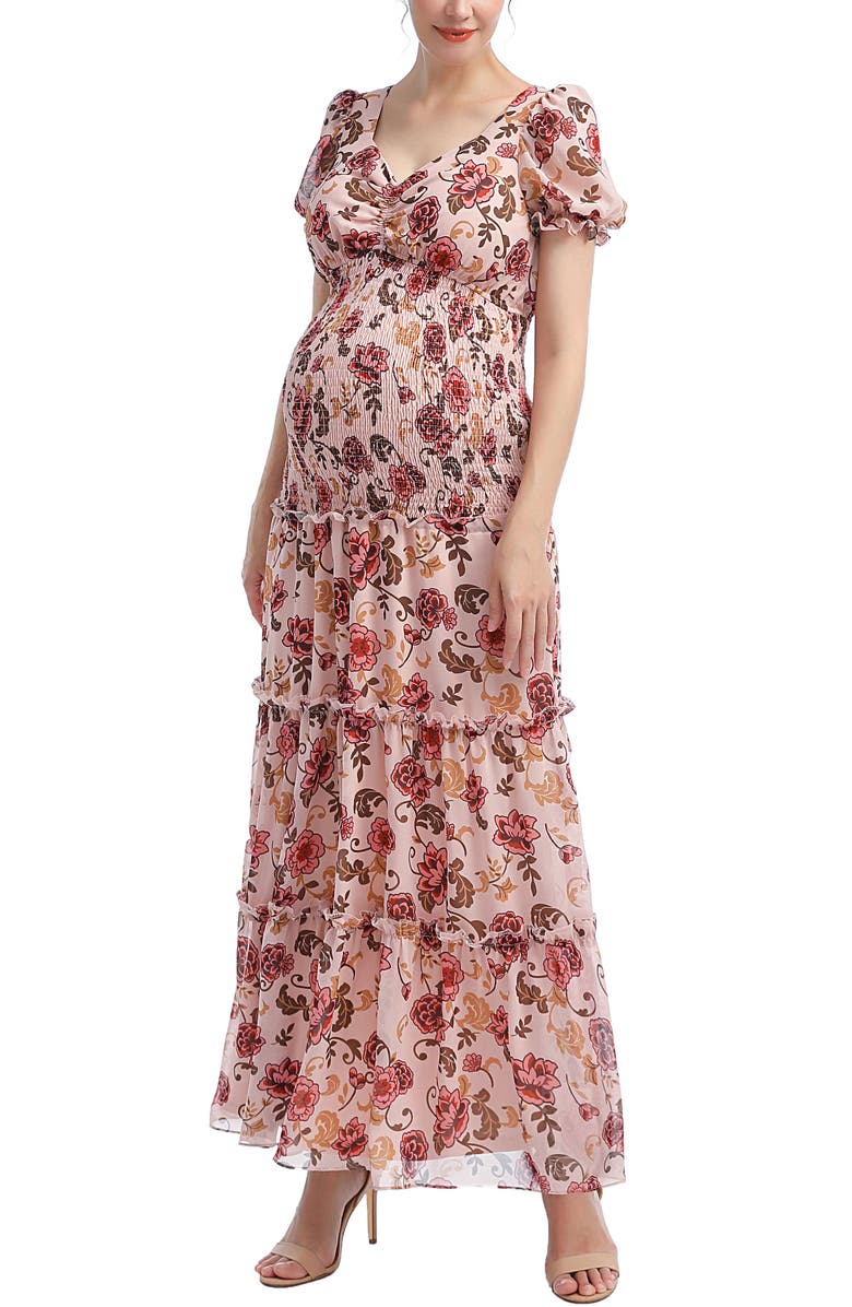 Kimi & Kai Aoife Maternity Maxi Dress, Alternate, color, Multicolored
