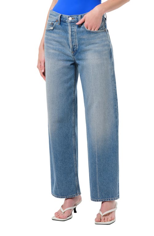 AGOLDE Arc Loose Wide Leg Jeans in Brink Md Vnt Ind W/Crease Li at Nordstrom, Size 33