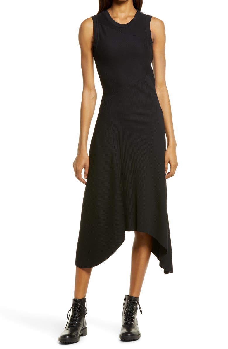 AllSaints Gia Sleeveless Rib Maxi Dress, Main, color,