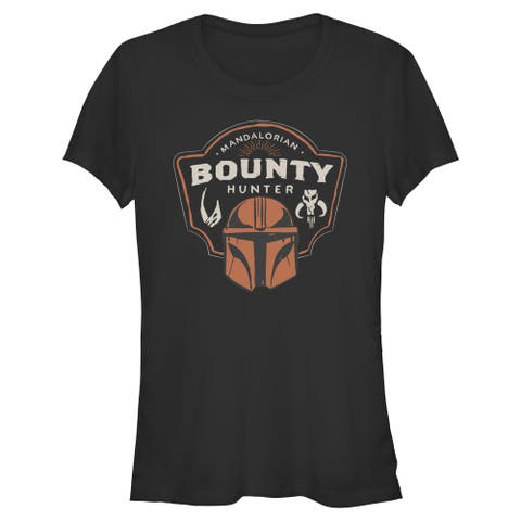 Junior's Star Wars The Mandalorian and Grogu Bounty Hunter Logo  Graphic T-Shirt