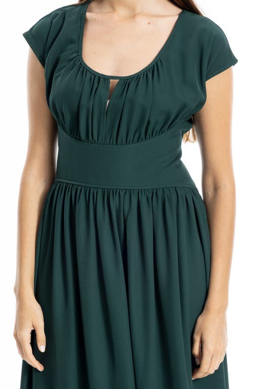 Max Studio Front Keyhole Maxi Dress In Green