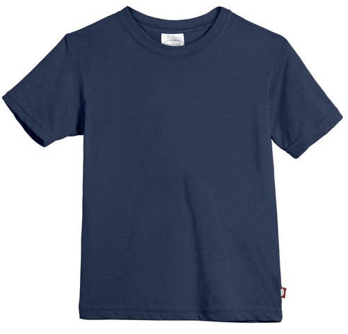 City Threads Kids' Boys Organic Cotton Soft Jersey Short Sleeve Crew Tee In Blue