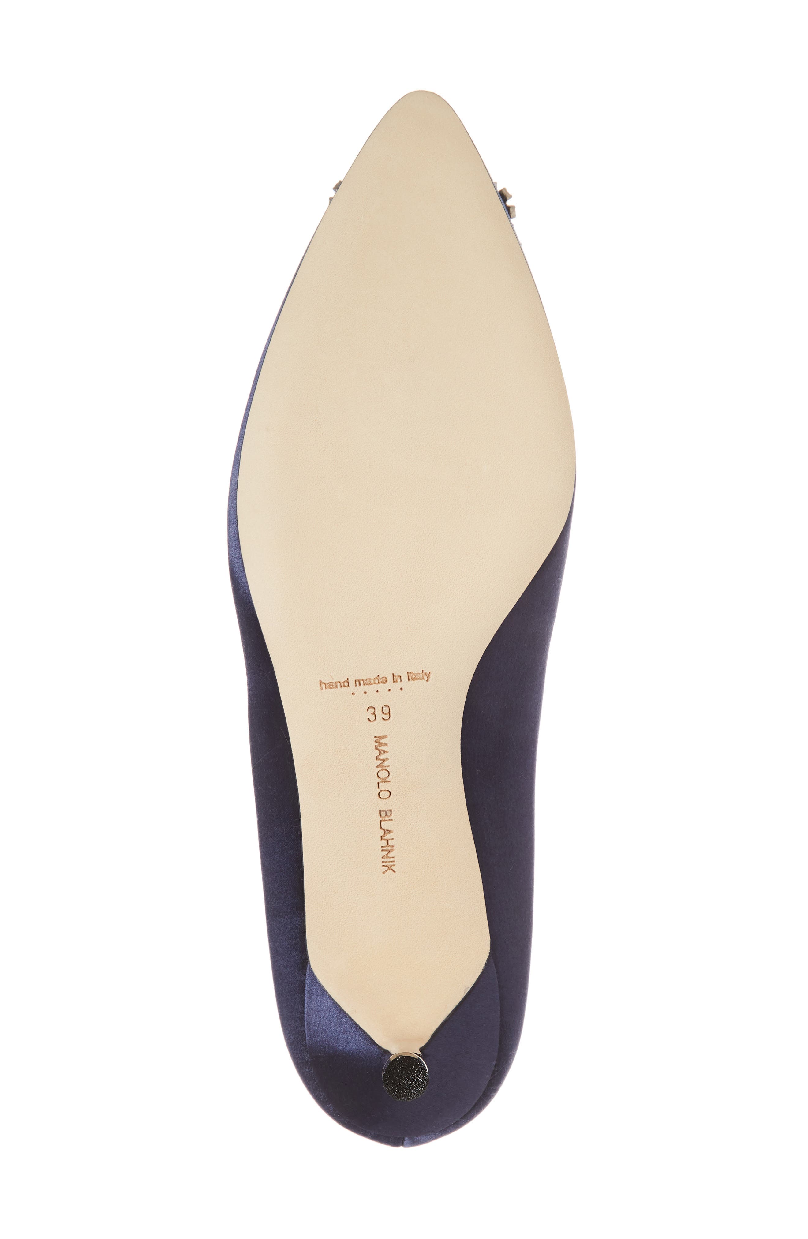 Manolo Blahnik Hangisi Crystal Embellished Pointed Toe Pump, Alternate, color, 