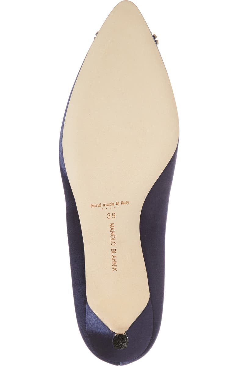 Manolo Blahnik Hangisi Crystal Embellished Pointed Toe Pump, Alternate, color,