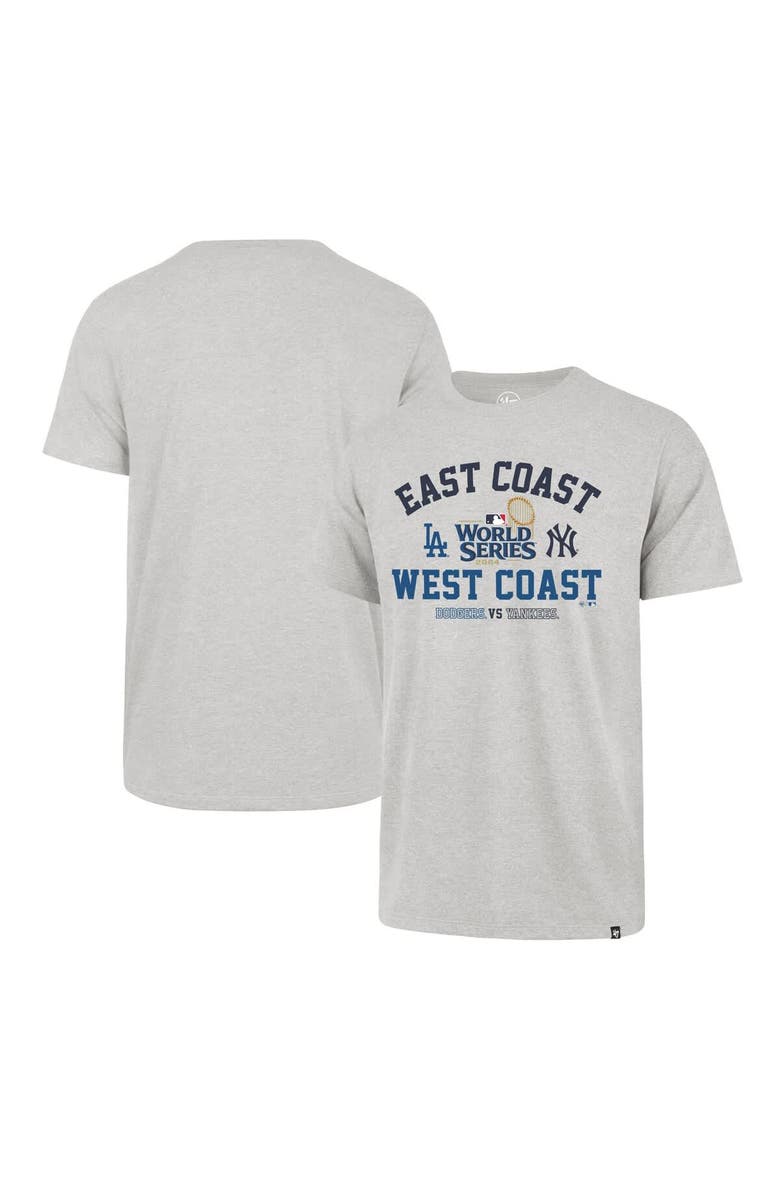 '47 Men's '47 Ash Los Angeles Dodgers vs. New York Yankees 2024 World Series Matchup T-Shirt, Main, color, 