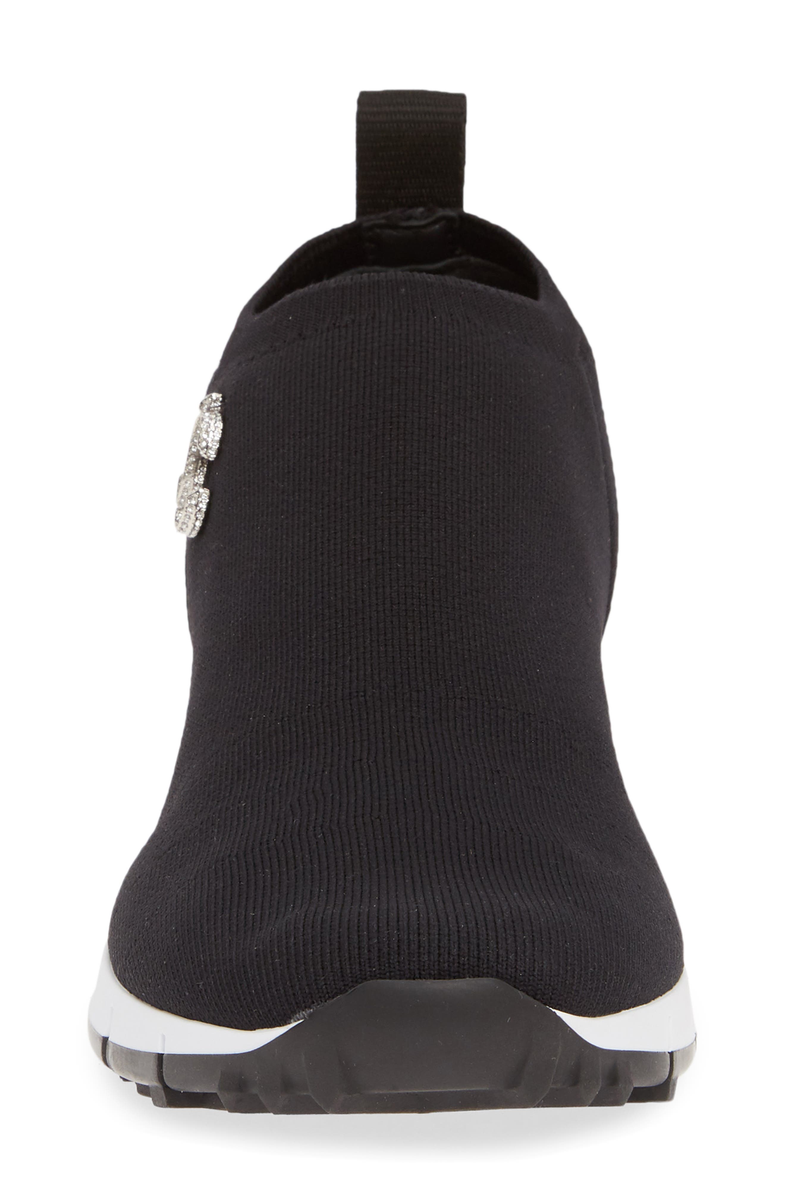Jimmy Choo Norway Crystal Logo Knit Sneaker, Alternate, color, 