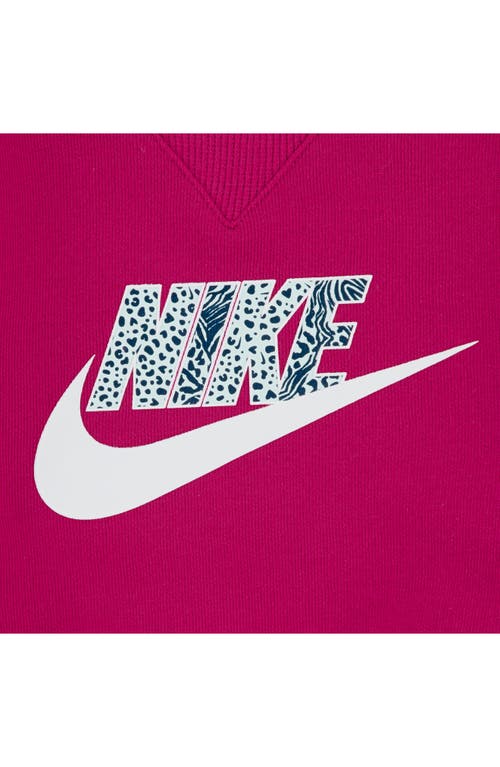 Nike Wild Warmth Logo Sweatshirt & Flared Leggings Set In Pink