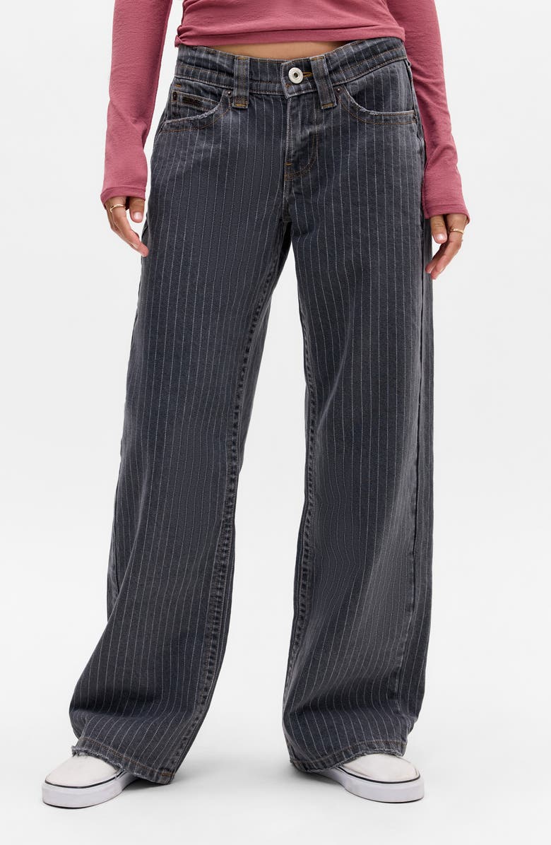 BDG Urban Outfitters Kayla Stripe Wide Leg Jeans, Main, color, Black