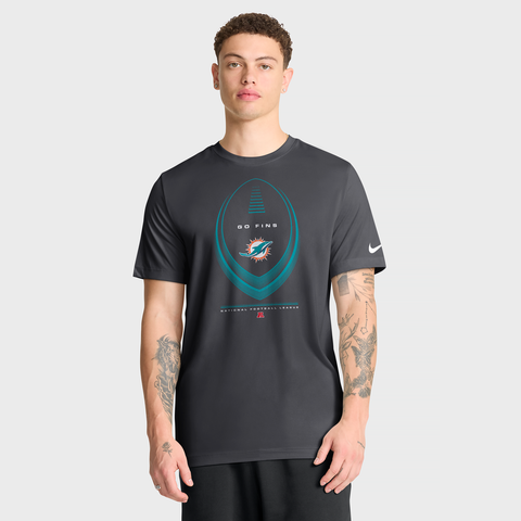 Men's Nike Anthracite Miami Dolphins Legend Icon Dri-FIT T-Shirt