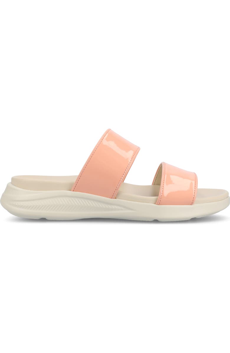 Journee Collection Janis Wedge Slide Sandal, Alternate, color, Patent/ Pink