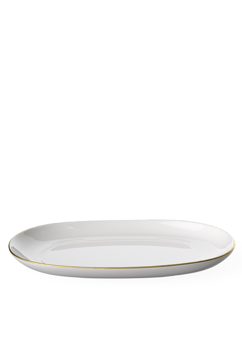 Anmut Gold Pickle Dish/Gravy Stand, Main, color, white