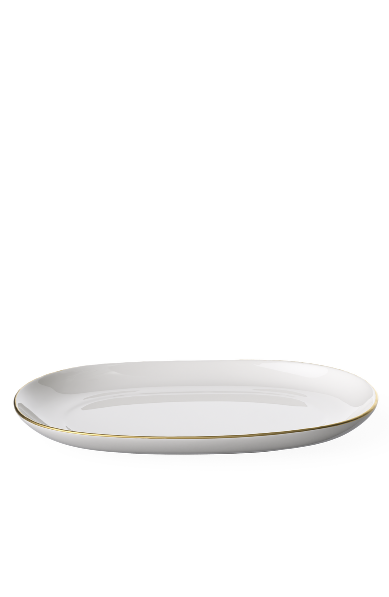 Villeroy & Boch Anmut Gold Pickle Dish/Gravy Stand, Main, color, White