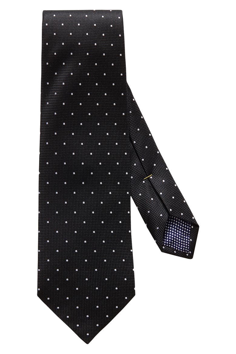 Dot Silk Tie, Main, color, NAVY