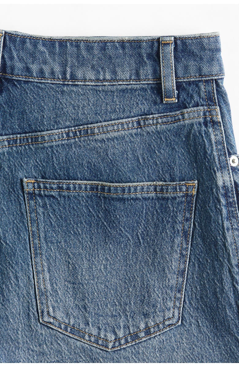 H&M High-waisted Denim Skort, Alternate, color, Denim Blue