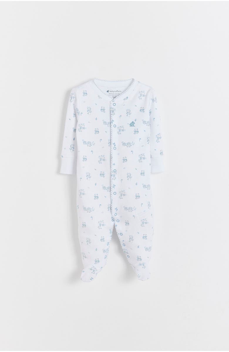 Babycottons Little Panda Front-Snap Footie for Infant, Main, color, Grey