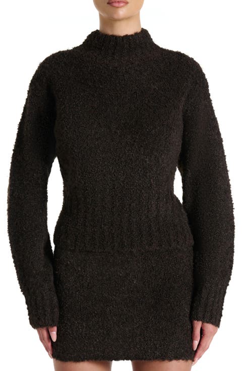 Turtleneck Bouclé Sweater