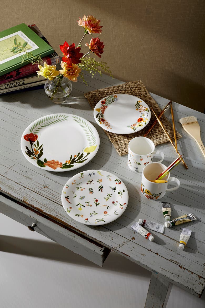Language of Flowers Dinner Plate, Alternate, color, Multi