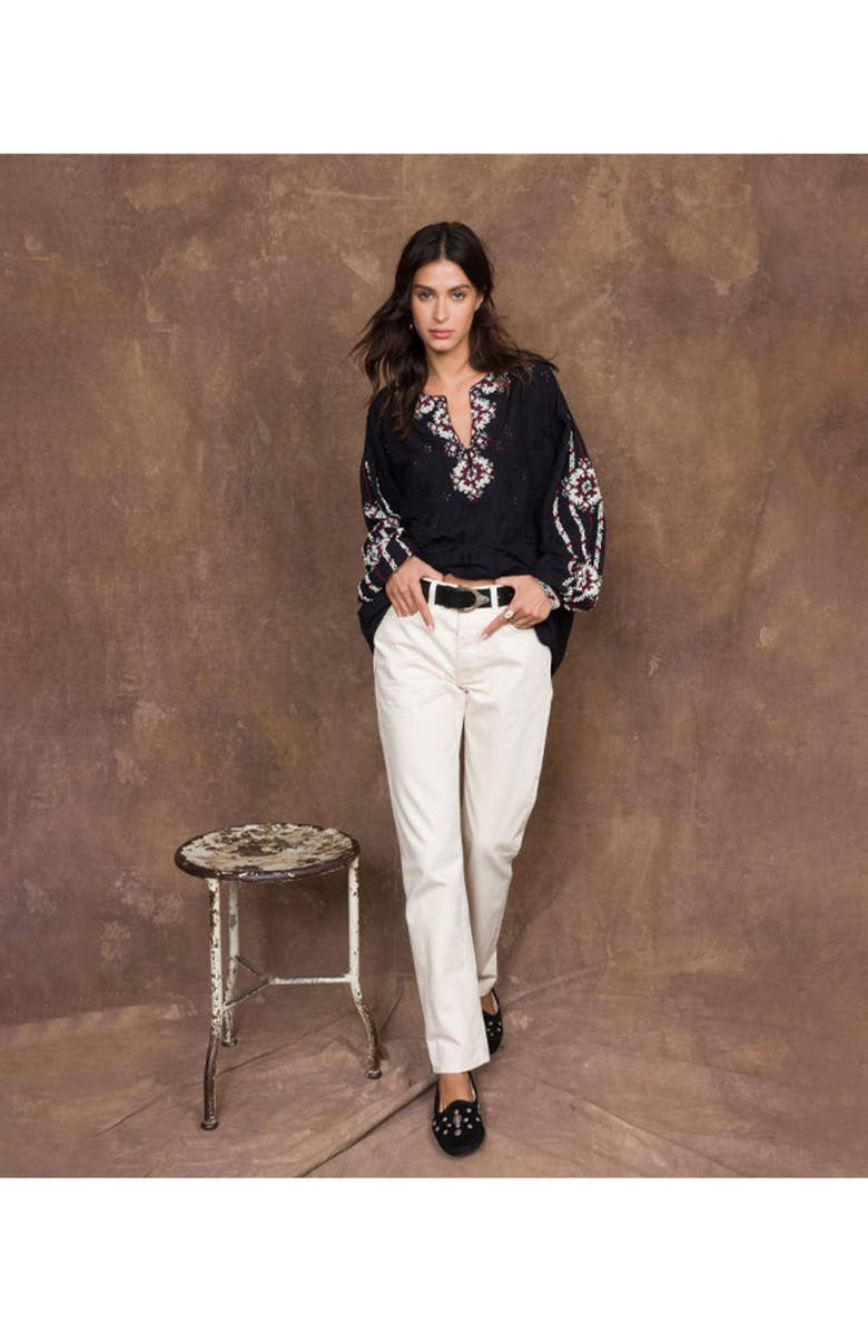 Fortela 965 John Ecrù 5-Pocket Denim Trousers, Alternate, color, Off White