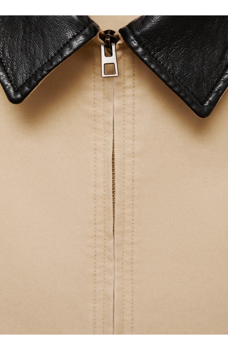 MANGO Contrast Collar Shirt Jacket, Alternate, color, 