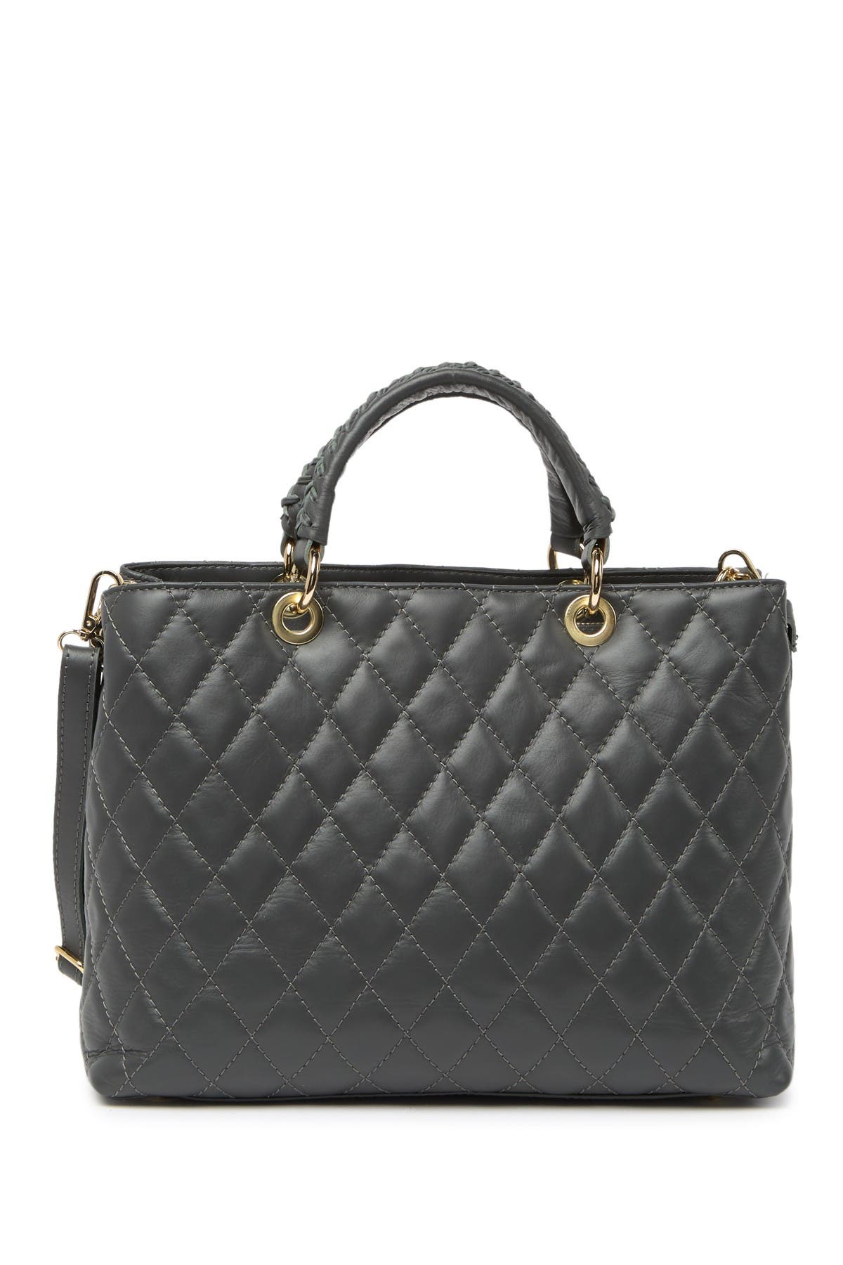 Persaman New York Quilted Leather Satchel, Alternate, color, 