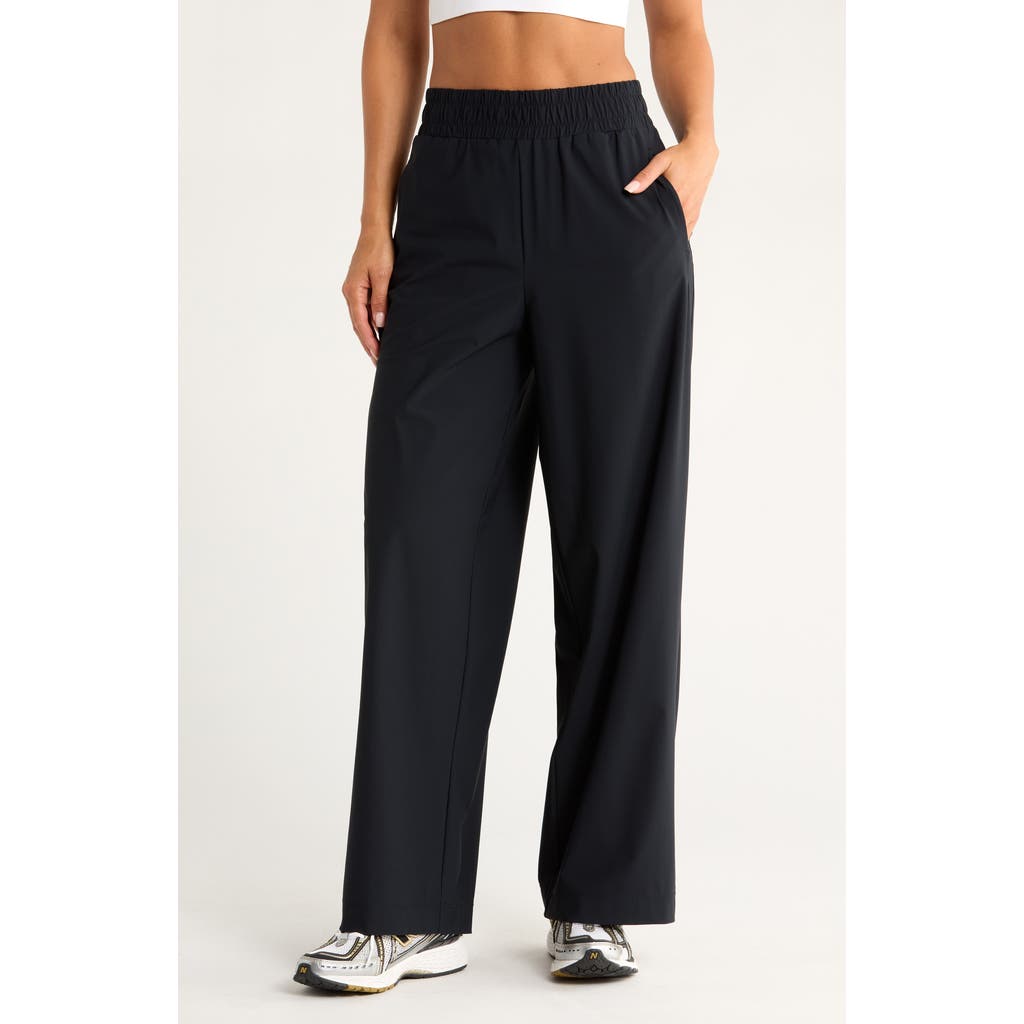 Zella Transit Wide Leg Pants In Black