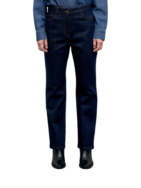 Iza Mid Rise Straight Cut Jeans
