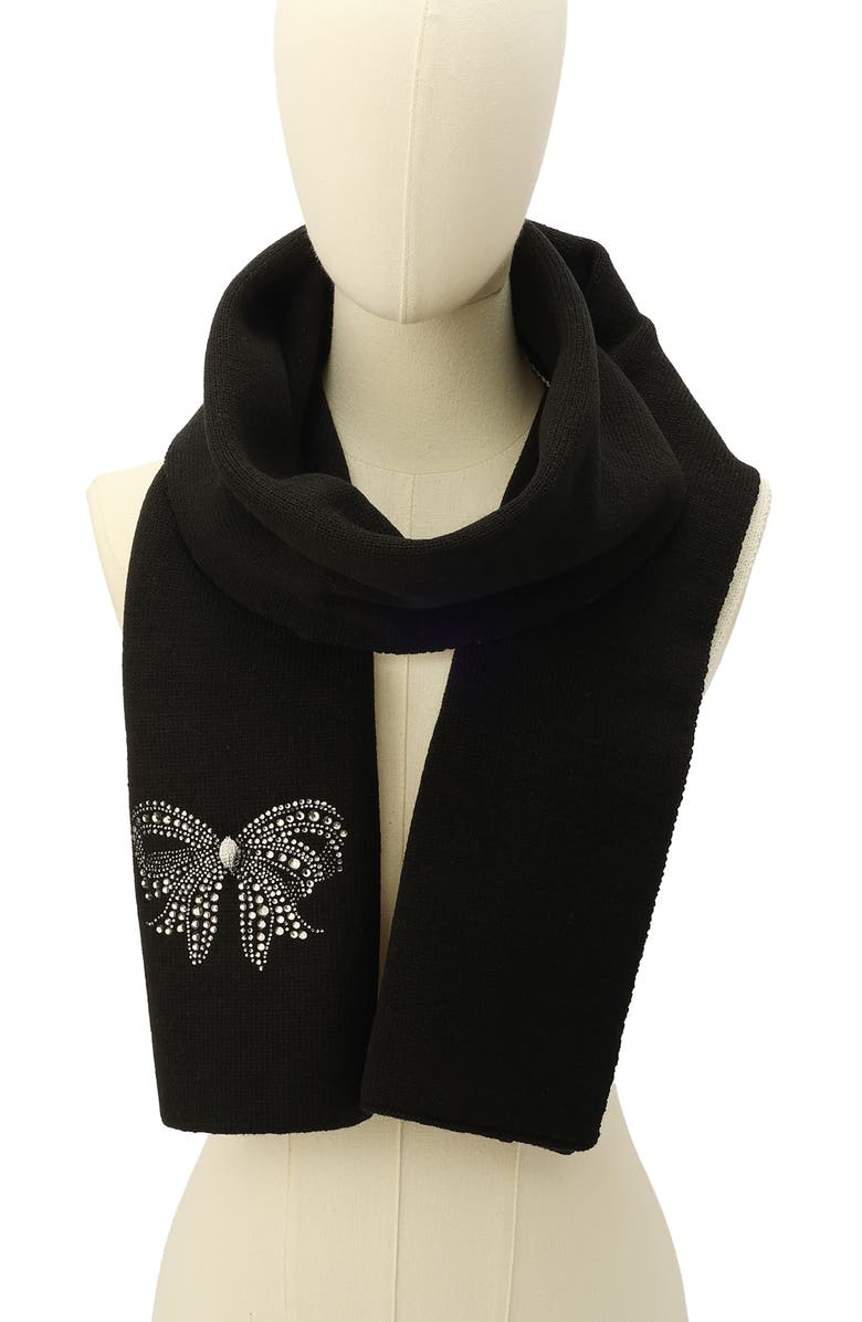 Kurt Geiger London Belgravia Bow Scarf, Alternate, color, Black