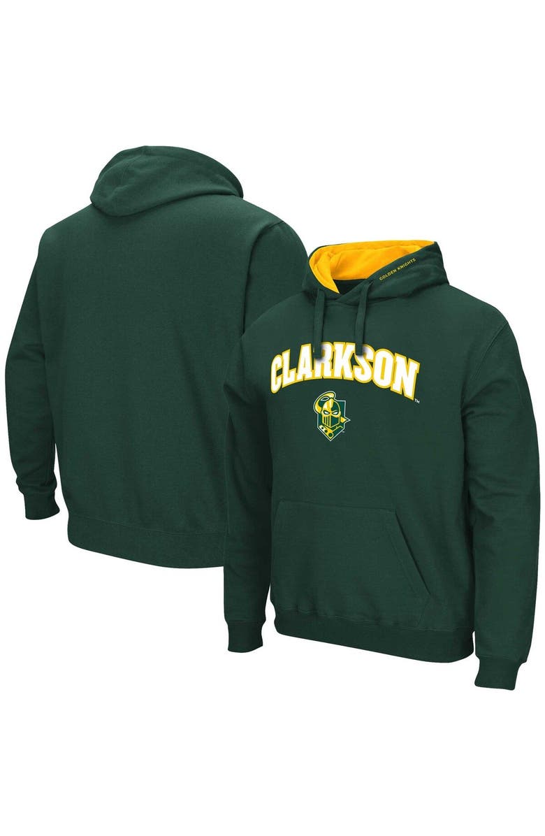 COLOSSEUM Men's Colosseum Green Clarkson Golden Knights Arch & Logo 3.0 Pullover Hoodie, Main, color, Green