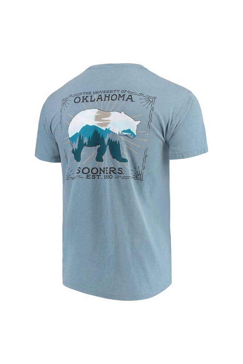 Men's Blue Oklahoma Sooners State Scenery Comfort Colors T-Shirt, Alternate, color, Blue