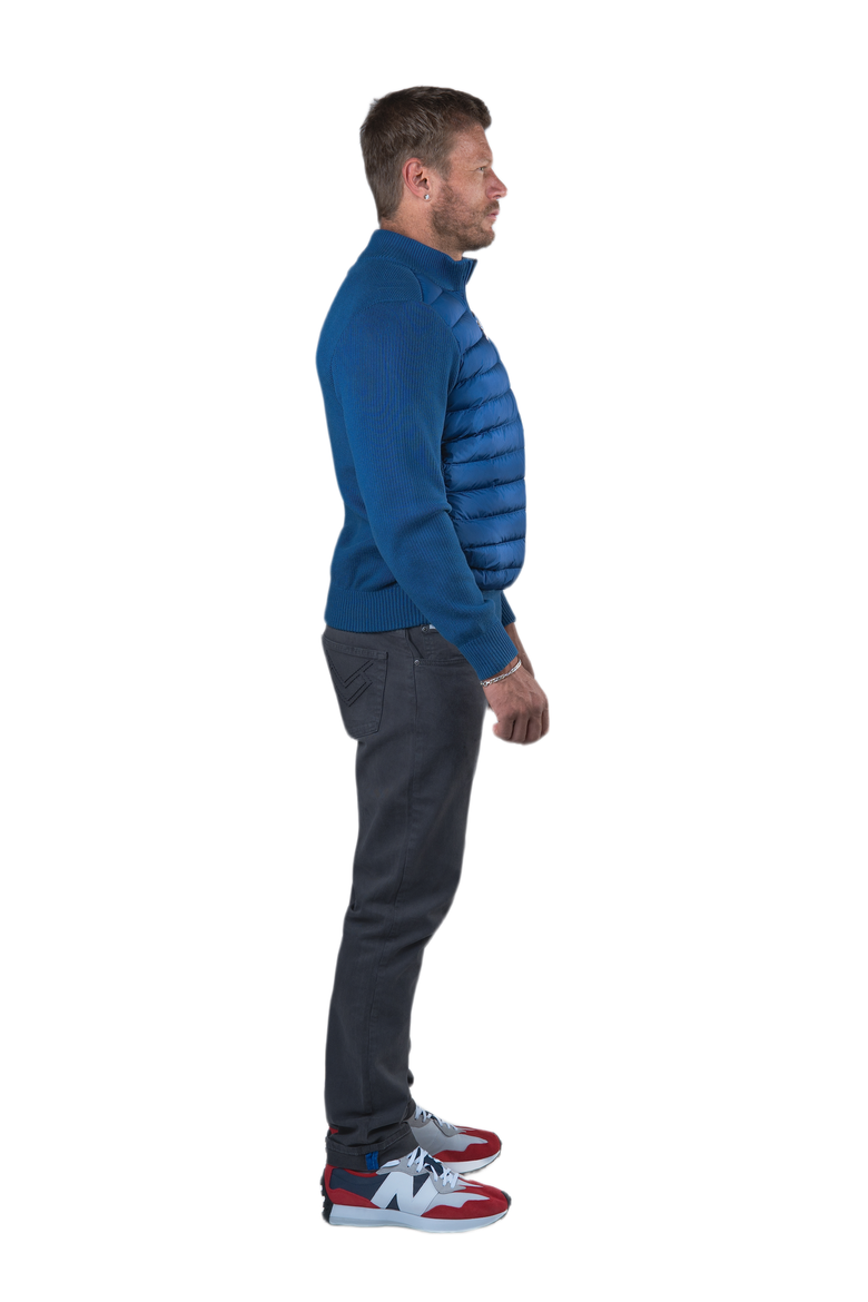 Men's Hybrid Knit Jacket, Alternate, color, COBALT